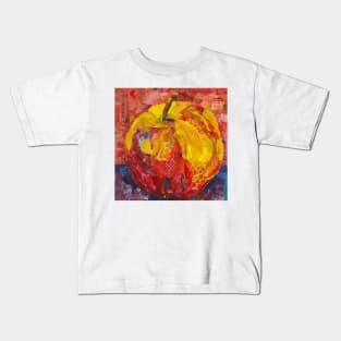 Red apple - ready to bite in - mixed media collage Kids T-Shirt